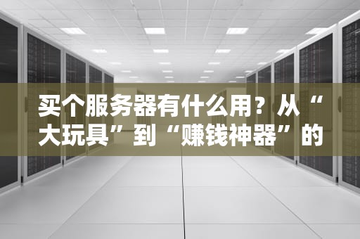 买个服务器有什么用？从“大玩具”到“赚钱神器”的硬核指南