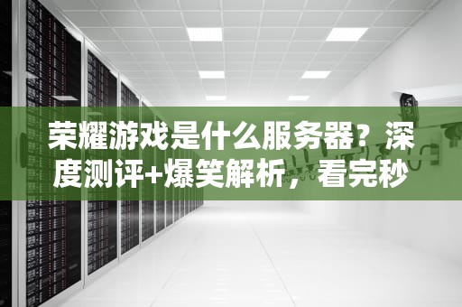 荣耀游戏是什么服务器？深度测评+爆笑解析，看完秒懂！