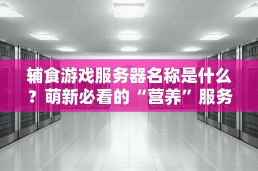 辅食游戏服务器名称是什么？萌新必看的“营养”服务器指南！