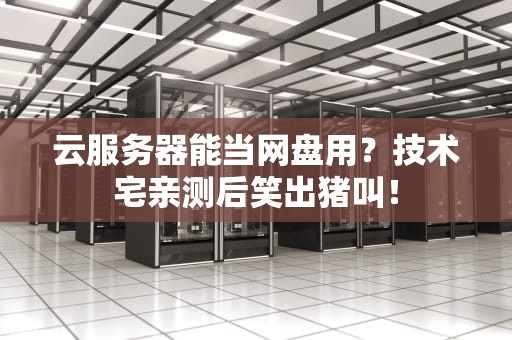 云服务器能当网盘用？技术宅亲测后笑出猪叫！