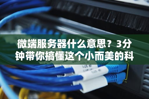 微端服务器什么意思？3分钟带你搞懂这个小而美的科技狠活！