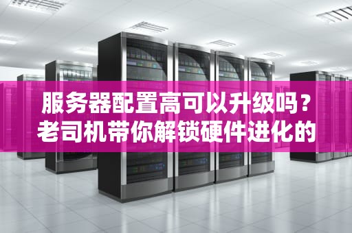 服务器配置高可以升级吗？老司机带你解锁硬件进化的秘密！