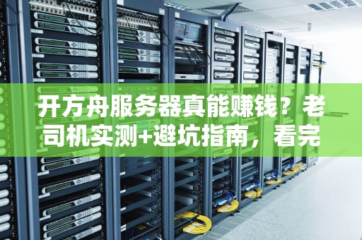 开方舟服务器真能赚钱？老司机实测+避坑指南，看完再上车！