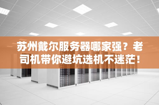 苏州戴尔服务器哪家强？老司机带你避坑选机不迷茫！