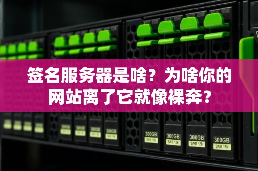 签名服务器是啥？为啥你的网站离了它就像裸奔？