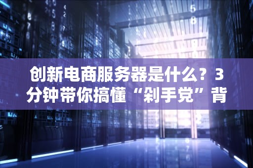 创新电商服务器是什么？3分钟带你搞懂“剁手党”背后的科技大佬！