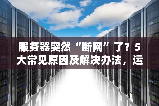 服务器突然“断网”了？5大常见原因及解决办法，运维老鸟都收藏了！