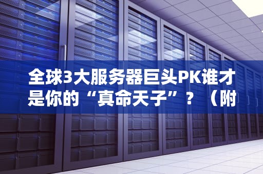 全球3大服务器巨头PK谁才是你的“真命天子”？（附硬核测评）