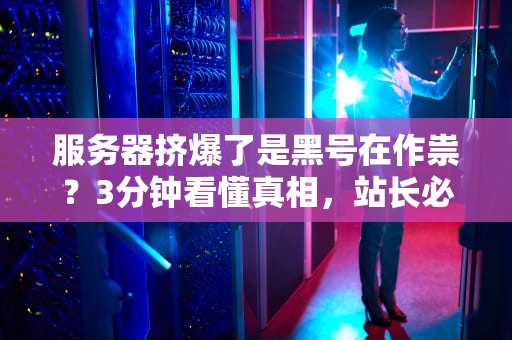 服务器挤爆了是黑号在作祟？3分钟看懂真相，站长必看！