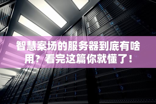 智慧案场的服务器到底有啥用？看完这篇你就懂了！