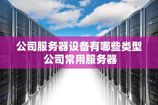 公司服务器设备有哪些类型 公司常用服务器
