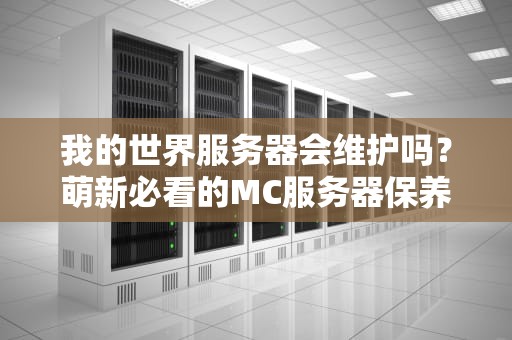 我的世界服务器会维护吗？萌新必看的MC服务器保养指南！