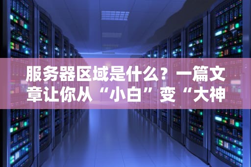服务器区域是什么？一篇文章让你从“小白”变“大神”！（附超实用选购指南）