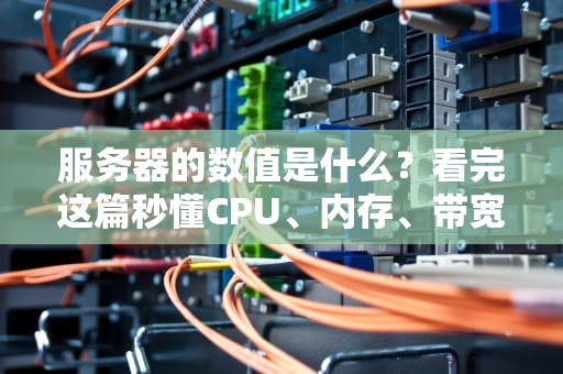 服务器的数值是什么？看完这篇秒懂CPU、内存、带宽的“数字游戏”！