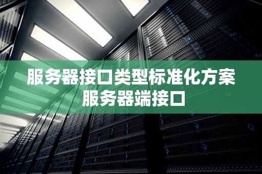 服务器接口类型标准化方案 服务器端接口