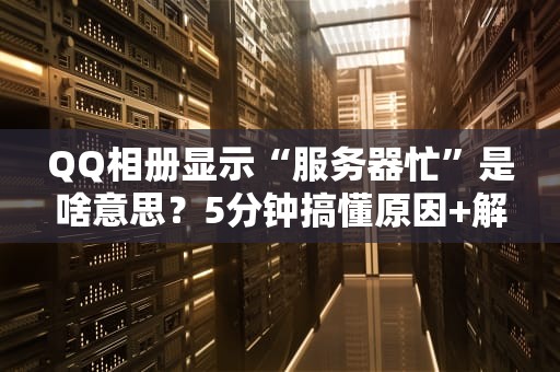 QQ相册显示“服务器忙”是啥意思？5分钟搞懂原因+解决办法！