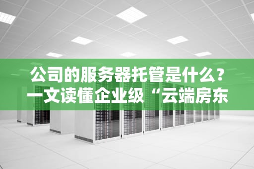 公司的服务器托管是什么？一文读懂企业级“云端房东”的奥秘！