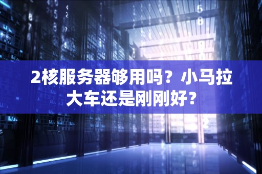 2核服务器够用吗？小马拉大车还是刚刚好？