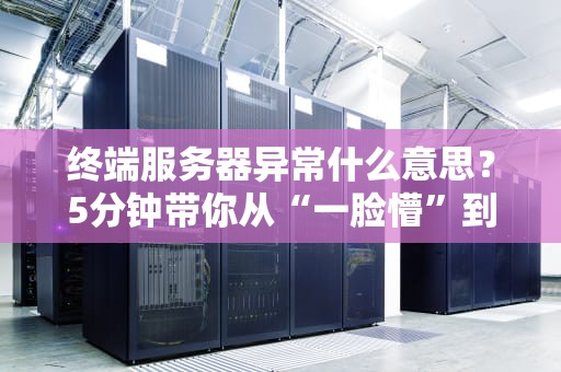 终端服务器异常什么意思？5分钟带你从“一脸懵”到“秒懂专家”！