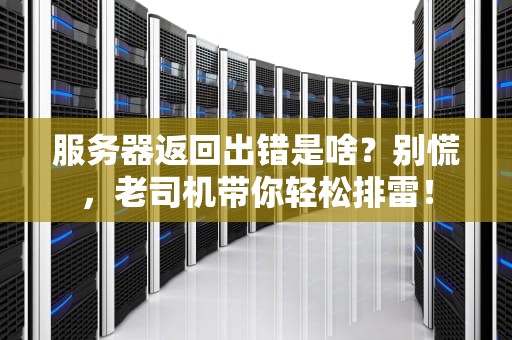 服务器返回出错是啥？别慌，老司机带你轻松排雷！