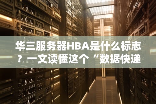 华三服务器HBA是什么标志？一文读懂这个“数据快递员”的硬核实力！