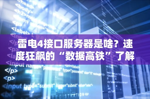 雷电4接口服务器是啥？速度狂飙的“数据高铁”了解一下！