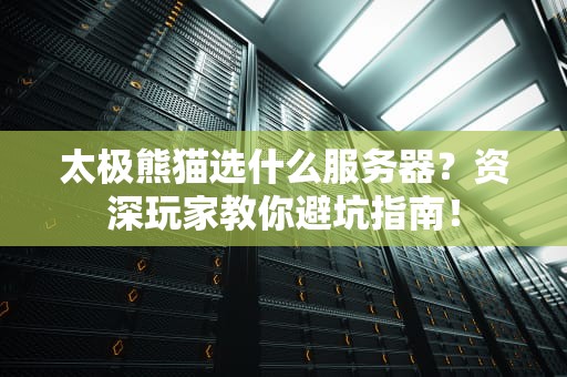 太极熊猫选什么服务器？资深玩家教你避坑指南！