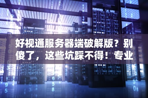 好视通服务器端破解版？别傻了，这些坑踩不得！专业测评带你避雷