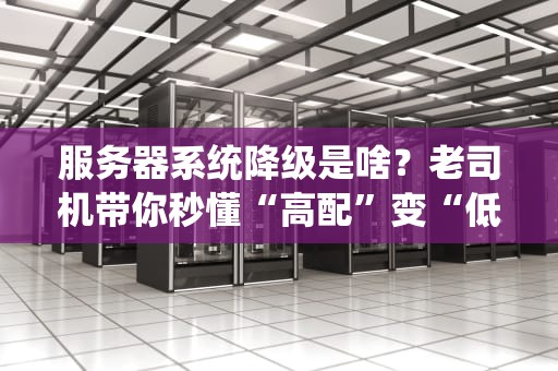 服务器系统降级是啥？老司机带你秒懂“高配”变“低配”的骚操作！
