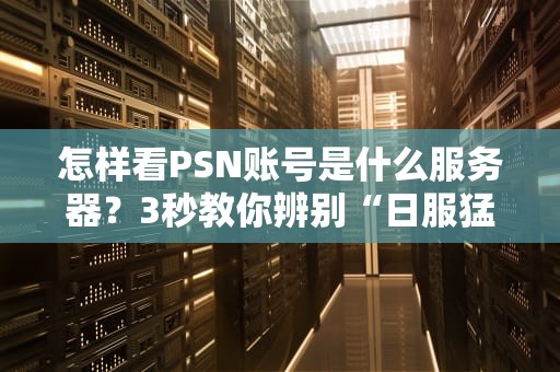 怎样看PSN账号是什么服务器？3秒教你辨别“日服猛男”还是“港服大佬”！