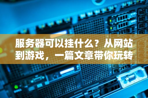 服务器可以挂什么？从网站到游戏，一篇文章带你玩转服务器应用！