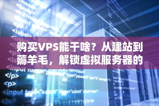 购买VPS能干啥？从建站到薅羊毛，解锁虚拟服务器的N种骚操作！