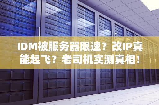 IDM被服务器限速？改IP真能起飞？老司机实测真相！