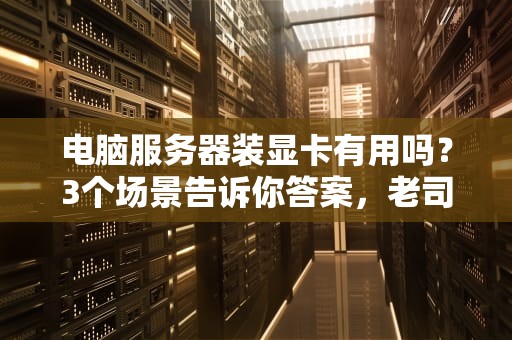 电脑服务器装显卡有用吗？3个场景告诉你答案，老司机都直呼内行！