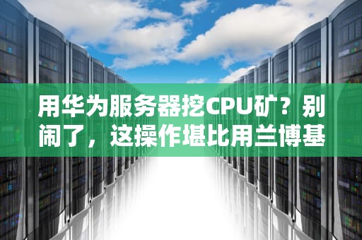 用华为服务器挖CPU矿？别闹了，这操作堪比用兰博基尼送外卖！