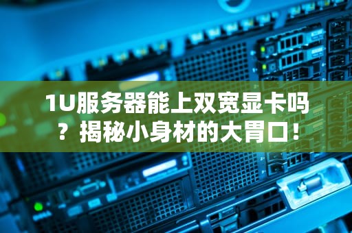 1U服务器能上双宽显卡吗？揭秘小身材的大胃口！
