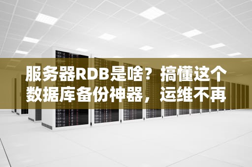 服务器RDB是啥？搞懂这个数据库备份神器，运维不再“秃头”！
