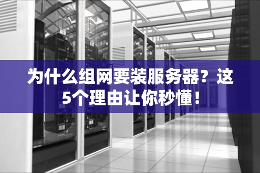 为什么组网要装服务器？这5个理由让你秒懂！