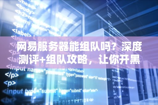 网易服务器能组队吗？深度测评+组队攻略，让你开黑不翻车！