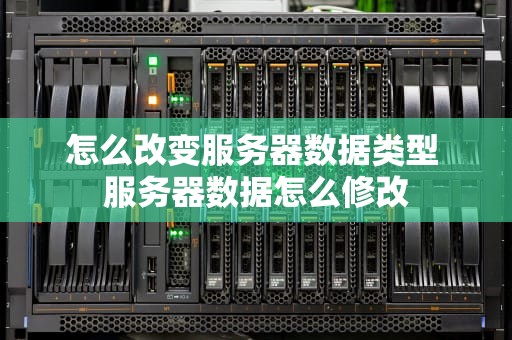 怎么改变服务器数据类型 服务器数据怎么修改