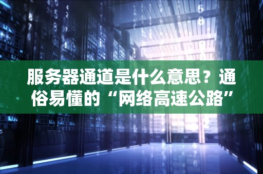 服务器通道是什么意思？通俗易懂的“网络高速公路”科普指南