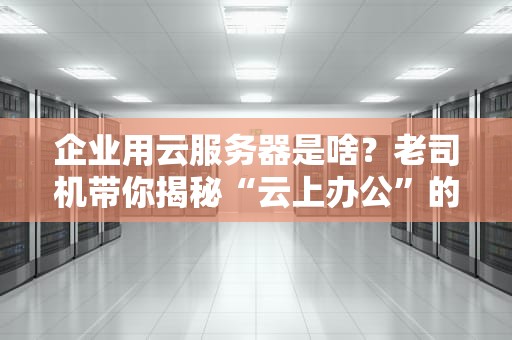 企业用云服务器是啥？老司机带你揭秘“云上办公”的黑科技！
