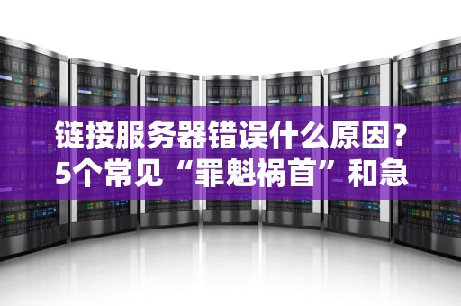 链接服务器错误什么原因？5个常见“罪魁祸首”和急救指南！