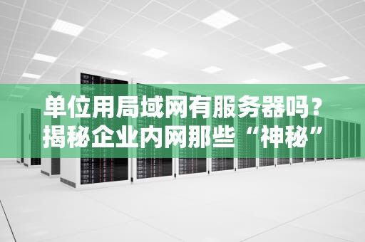 单位用局域网有服务器吗？揭秘企业内网那些“神秘”的电脑！