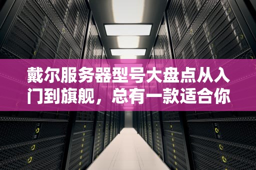 戴尔服务器型号大盘点从入门到旗舰，总有一款适合你的“数字打工人”