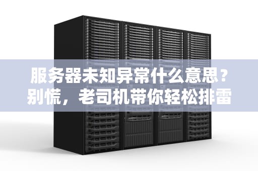 服务器未知异常什么意思？别慌，老司机带你轻松排雷！
