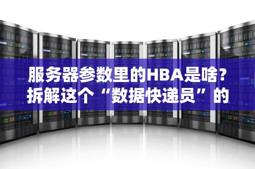 服务器参数里的HBA是啥？拆解这个“数据快递员”的硬核技能！