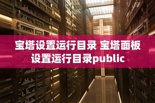 宝塔设置运行目录 宝塔面板设置运行目录public
