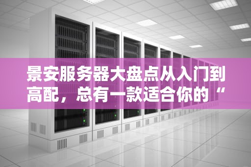 景安服务器大盘点从入门到高配，总有一款适合你的“数字小窝”！