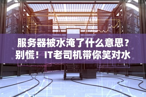 服务器被水淹了什么意思？别慌！IT老司机带你笑对水逆灾难